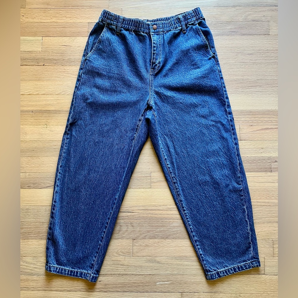 Madewell Pull On Balloon Cropped Jeans | Size L